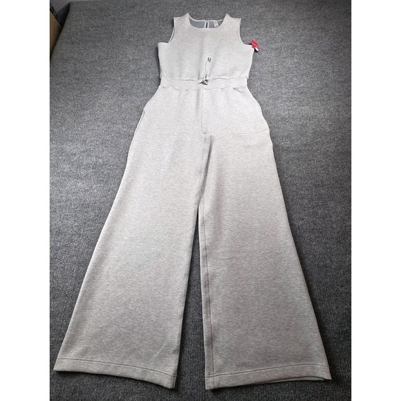 NEW Spanx AirEssentials Womens Large Tall Wide Leg Jumpsuit Romper Heather Gray - Picture 5 of 15